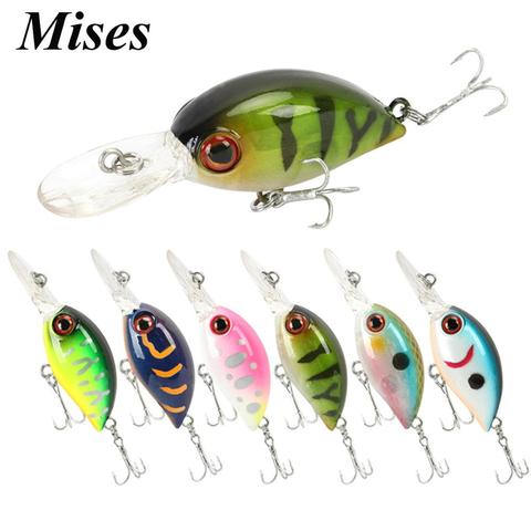 Mises 4cm 3.6g Seven Colors Floating Bionic Crank Little Fatty Lure Artificial Plastic Hard Bait Fishing Lure Wobbler ► Photo 1/5