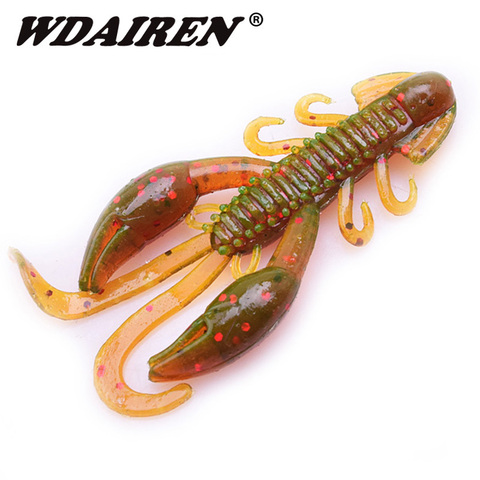 5PCS Worm Craws Shrimp Soft Bait 5cm 2.2g Smell With Salt Silicone Artificial Lures Jig Wobblers Bass Carp Pesca Fishing Tackle ► Photo 1/5