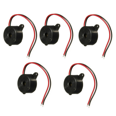 Arrival Durable 3-24V Piezo Electronic Buzzer Alarm 95DB Continuous Sound Beeper For Arduino Car Van (Pack of 5) ► Photo 1/1