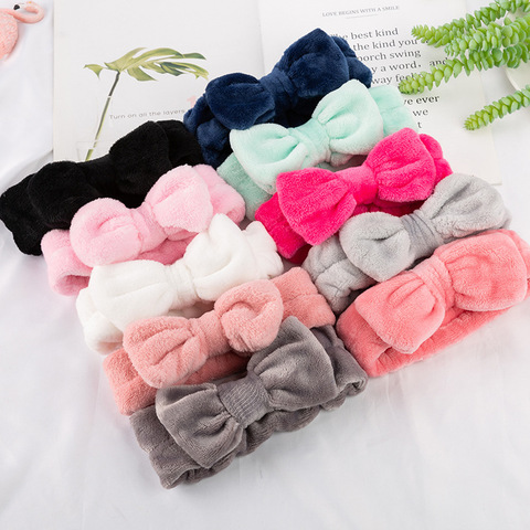 Coral Fleece Soft Headband Cross Top Kont Hairband Elastic Hair Band For Women Girls Wash Face Turban Headwear Hair Accessories ► Photo 1/6