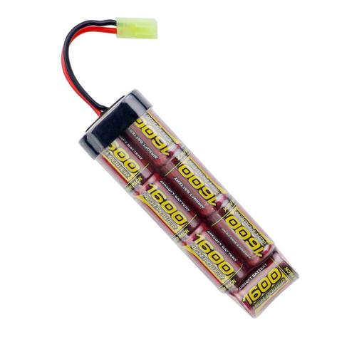 Melasta 7S 2/3A 8.4V 1600mAh NiMH Flat Battery Pack with Mini Tamiya Connector for Airsoft Guns MP5, Scar, M249, M240B, M60, G36 ► Photo 1/6