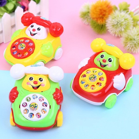 Children's Simulation Phone Toys Kids Baby Cartoon Pull Line Phone Gift Develop Intelligence Education Toys For Children Kids ► Photo 1/6