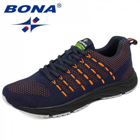 BONA New Popular Style Men Running Shoes Mesh Weaving Upper Sport Shoes Ourdoor Jogging Walking Sneakers Lace Up Free Shipping ► Photo 1/6