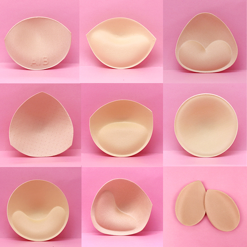 1 Pair Thick Sponge Bra Pads Push Up Breast Enhancer Removeable Bra Padding Inserts  Cups For Swimsuit Bikini Padding - Intimates Accessories - AliExpress