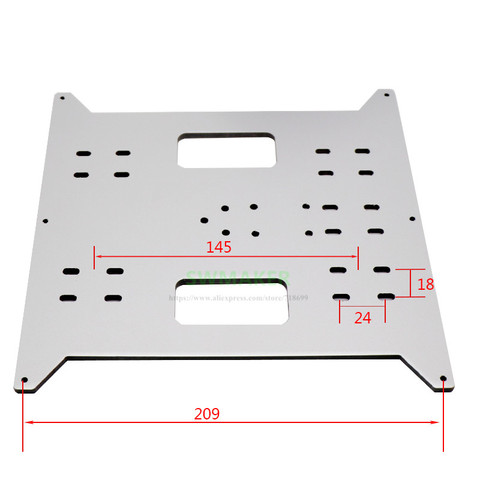 Wanhao Y Carriage Upgrade Aluminum Composit Plate 4mm for Maker Select, Duplicatior, Anycubic i3 Mega (not aluminum alloy) ► Photo 1/5