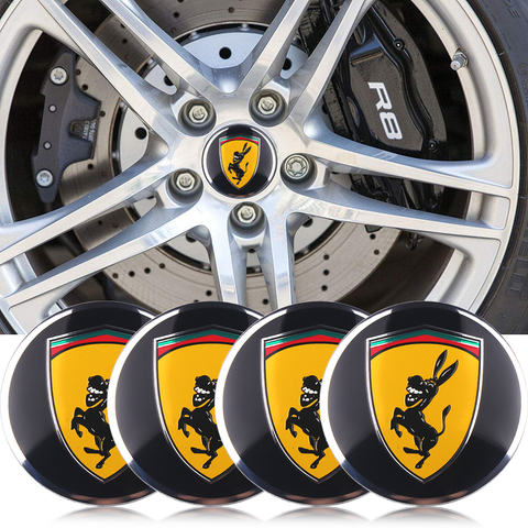 4Pcs 56mm Aluminium Creative Funny Spoof Prank Donkey Logo Car Emblem Wheel Center Hub Cap Badge wheel Decal Sticker decoration ► Photo 1/6