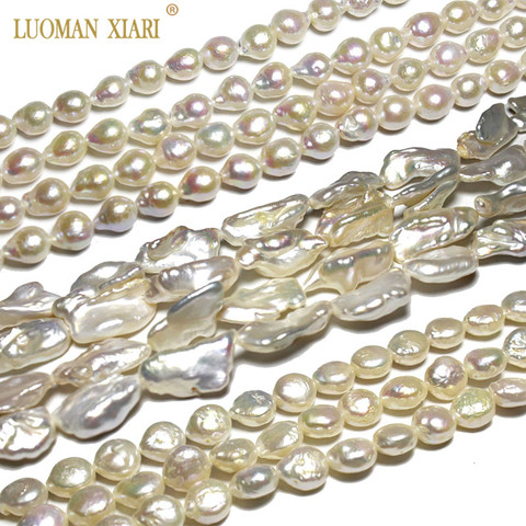 Top AAA 100% Natural Baroque Pearl Petals Round Buttons shape Pearl For Jewelry Making DIY  Bracelet Necklace Earrings 7-16mm ► Photo 1/6