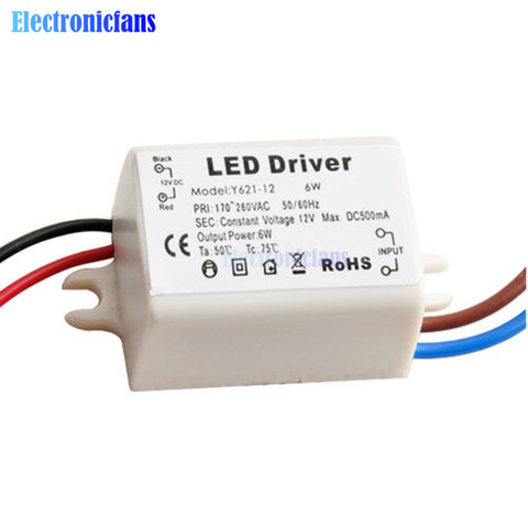 DC 12V 6W Watt High Power LED Driver Constant Current Module AC170V-260V 50-60Hz 500mA ► Photo 1/4