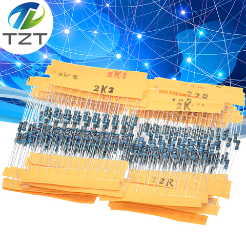 TZT 1 Pack 300Pcs 10 -1M Ohm 1/4w Resistance 1% Metal Film Resistor Resistance Assortment Kit Set 30 Kinds Each 10pcs ► Photo 1/6