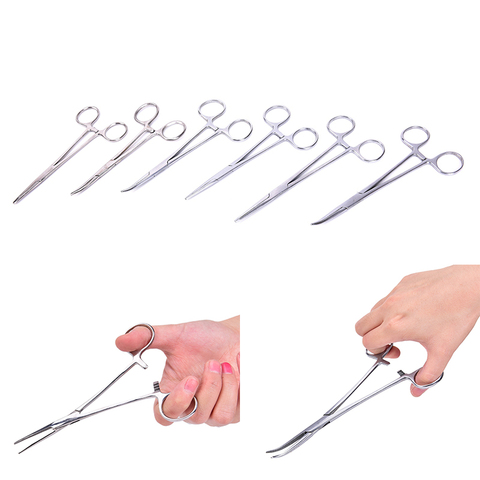1PCS Hemostatic Forceps Pet Hair Clamp Fishing Locking Pliers Epilation Tools Curved/Straight  Hand Tool ► Photo 1/6
