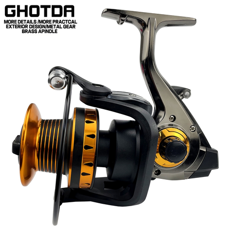 Fishing Reels Spinning Tackle 13BB Metal Spool Reel Surfcasting Sea Rod Coil Long Shot Wheel 10-12kg Drag ► Photo 1/6