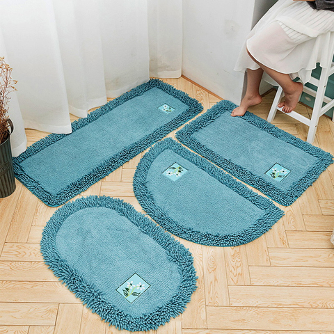 Pastoral Style Antislip Bath Mat Living Room Floor Rug Carpet Absorbent Foot Pad for Bathroom Toilet Doormat Bedroom Mat 3 Sizes ► Photo 1/6