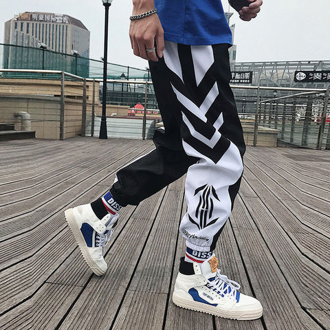 Streetwear Hip hop Joggers Pants Men Loose Harem Pants Ankle Length Trousers Sport Casual Sweatpants White Techwear ► Photo 1/6