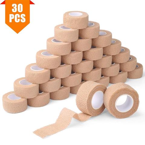 30 Rolls Medical Therapy Self-Adhesive Tape Adhesive Wrap Bandage First Aid Kit Pet Elastic Bandage for Sports, Wrist and Ankle ► Photo 1/6