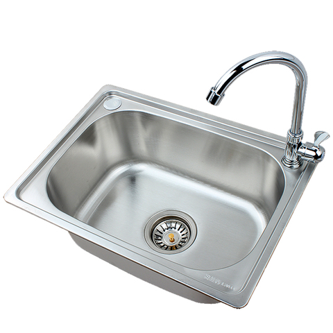 Kitchen sink Handmade stainless steel single bowl sink above counter or wall mounted vegetable Wash basin set mx4221950 ► Photo 1/6