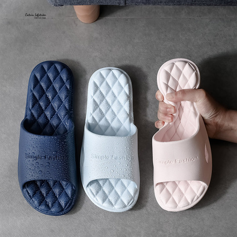 2022 New Slippers Women Summer Thick Bottom Indoor Home Couples Home Bathroom Non-slip Soft Ins Tide To Wear Cool Slippers ► Photo 1/6