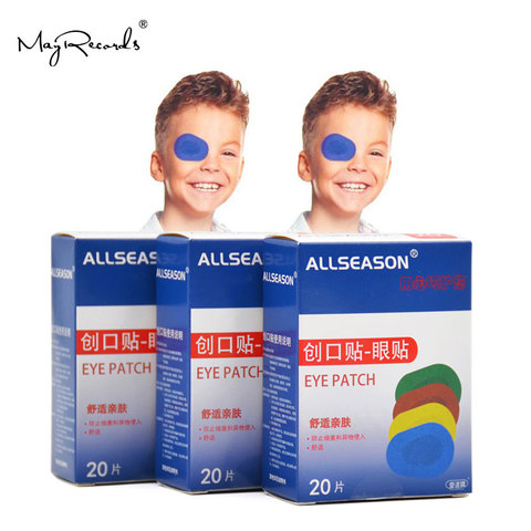 Free Shipping 60PCs/3Boxes Colorful Breathable Eye Patch Band Aid Medical Sterile Eye Pad Adhesive Bandages First Aid Kit ► Photo 1/6