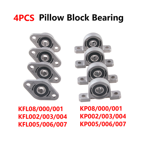 Lead Screw Ball Bearing Pillow Block Mounted Support Diameter 8mm to 30mm Bore KFL08 KFL000 KFL001 KFL002 4Pcs ► Photo 1/6