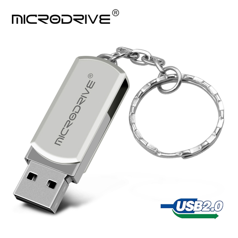 Waterproof Super Mini Metal USB Flash Drive 128GB 64GB 32GB 16GB 8GB 4GB usb memory stick flash pendrive u disk with key chain ► Photo 1/6