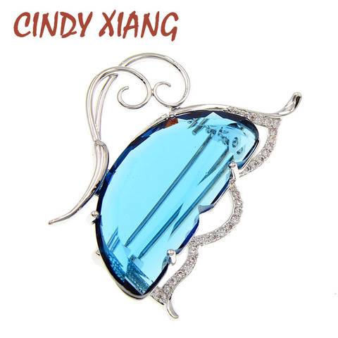 CINDY XIANG Crystal Beautiful Butterfly Brooches For Women Wedding Winter Jewelry Copper Cubic Zirconia Pin Brooch Insect Brooch ► Photo 1/6