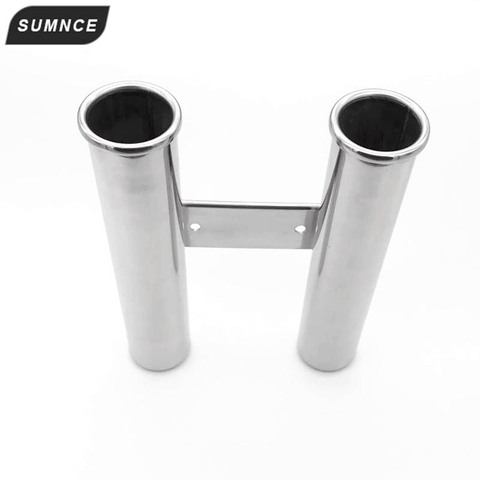 Boat Stainless Steel Fishing Rod Holder 2 Link Tube Rod Pod for Marine Yacht ► Photo 1/6