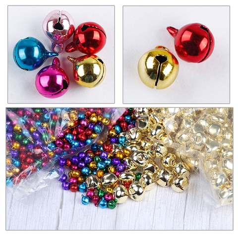 10/100pcs Small Jingle Bells DIY Bracelet Braided Loose Beads Iron Pendant Hanging Christmas Tree Bells Ornaments for Home Decor ► Photo 1/6
