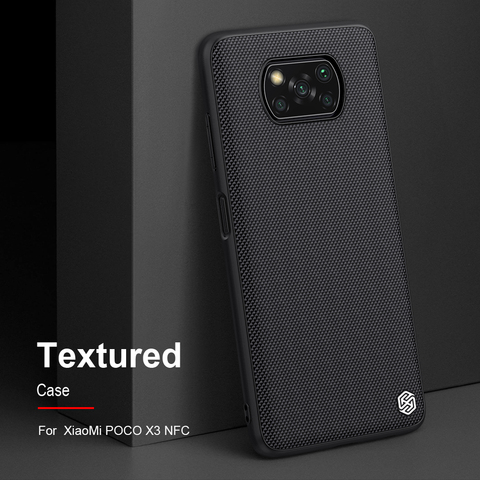 POCO X3 NFC Case Cover NILLKIN Textured Nylon Fiber Hard Back Cover Case for Xiaomi PocoPhone X3 NFC ► Photo 1/6