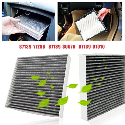 Car Pollen Cabin Air Filter 87139-YZZ08 87139-30070 87139-07010 For Toyota Auris Avensis Camry Corolla Hilux RAV4 Prius Yaris ► Photo 1/6