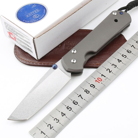 Titanium Folding knife CR Sebenza 21 Tanto D2 blade Outdoor camping knife folding EDC survival hunting knife tool ► Photo 1/6