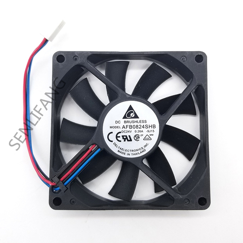 NEW for delta Electronics AFB0824SHB 8015  80X80X15 mm DC 24V 0.26A 2pin industrial server cooling fan ► Photo 1/3