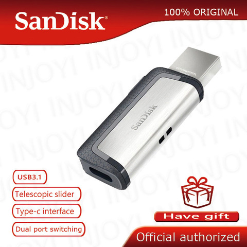 Sandisk Dual OTG USB Flash Drive 128GB SDDDC2 Extreme Type-C USB3.1 64GB high speed Pen Drives 16GB PenDrives 32G USB Stick ► Photo 1/6