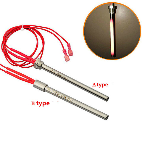 Pellet Stove Igniter Hot Rod Heating Tube Ignitor 10*140/150/170 mm M16*1.5 Thread For Fireplace Grill Stove 300/350W 220V ► Photo 1/5