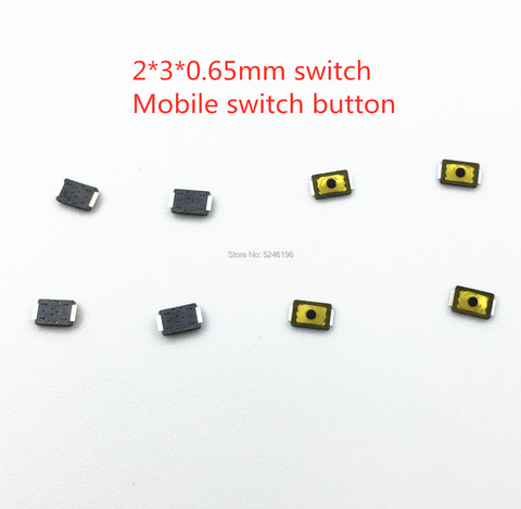 5-50pcs 2*3*0.65MM 2x3x0.65MM Tactile Push Button Switch Tact 2 Pin Micro Switch SMD for Mobile Phone Camera ► Photo 1/1
