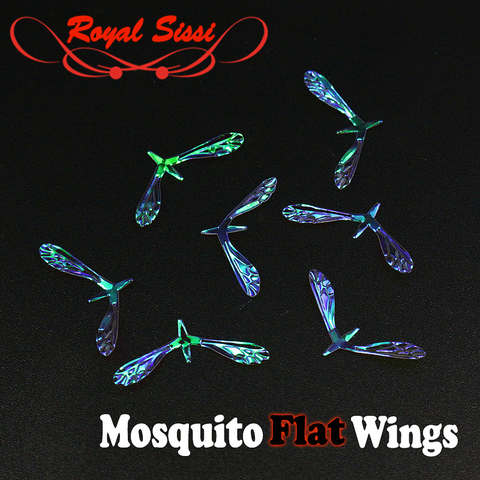 Quintessential 10pairs rainbow film realistic mosquito wings dry fly pearlescent clear texture reel wings for trout fly fishing ► Photo 1/1