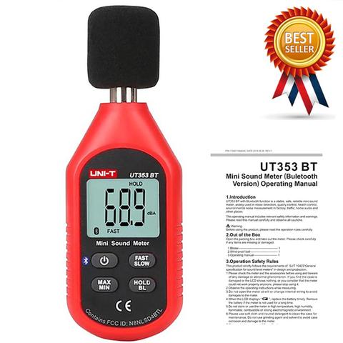 UNI-T UT353BT Sound Level Meter Digital Bluetooth Noise Meter Tester 30-130dB Decibel Monitoring Sound Level Meters. ► Photo 1/6