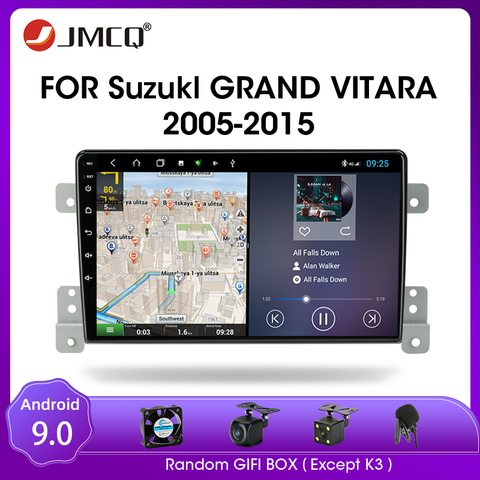 JMCQ Android 9.0 Car Radio For Suzuki Grand Vitara 3 2005 2012 2013 2014 2015 Multimidia Video 2 din RDS DSP 4+64G GPS Navigaion ► Photo 1/6