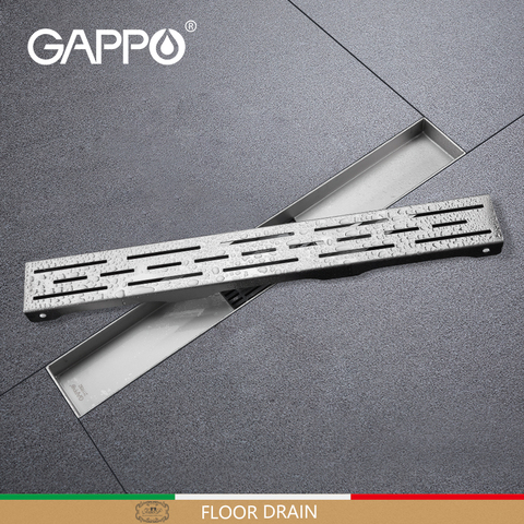 GAPPO Drains Stainless Steel Shower Floor drain Bathroom Drainer Strainer anti-odor shower Room drain long Linear drainage drain ► Photo 1/6