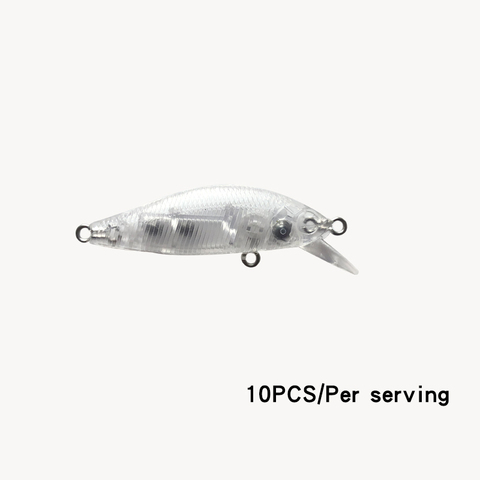 10pcs new Minnow 50mm 2.5g blank bait Minnow colorless bait bait ► Photo 1/5