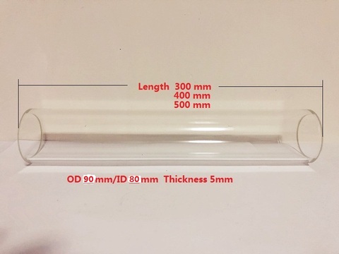 Borosilicate Glass Column, Outer Diameter 90mm ,Inside Diameter 80mm, Height 300/400/500mm  Glass Column ► Photo 1/1