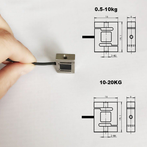 Mini S type tension sensor 0.5kg-50KG S type weighing sensor weight pressure sensor S load cell weight sensor High precision ► Photo 1/4