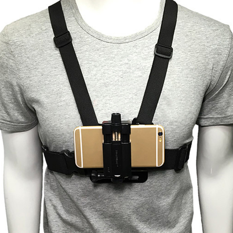 Chest Mount Phone Holder Adjustable Action Chesty Strap Harness Bracket Mobile Phone Clip ► Photo 1/6