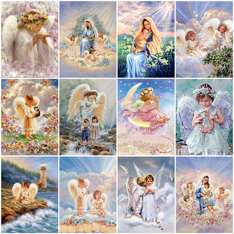 Evershine 5D DIY Diamond Painting Angel Cross Stitch Kit Diamond Embroidery Portrait Mosaic Rhinestones Art Home Decor ► Photo 1/6