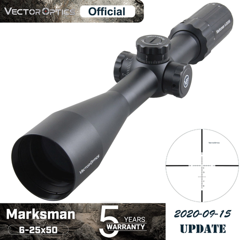 Vector Optics Marksman 6-25x50 Riflescope Optical Rifle Scope For Hunting & Tactical Target Shooting Fits Real Firearms & Airgun ► Photo 1/6