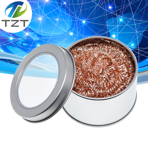 TZT Desoldering soldering iron mesh filter cleaning nozzle tip copper wire ball clean ball dross box Cleaning Ball ► Photo 1/6