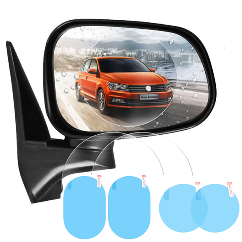Rainproof Car Mirror Window Clear Film Membrane Anti 2pcs Sticker Driving Safety 