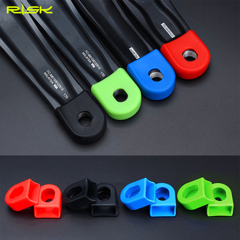 2pcs Silicone Bicycle Crank Arm Protector Cover Mountain Road Bike Universal Crankset Protective Caps MTB Cycling Accessories ► Photo 1/6