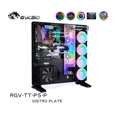 Bykski Distro Plate  For TT Core P5 Dynamic Chassis, Waterway Board Deflector Water Cooling 12V/5V MB SYNC RGV-TT-P5-P ► Photo 1/5