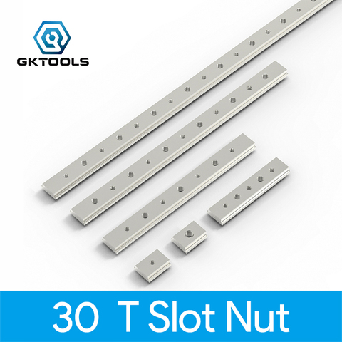 T Track Slot Sliding Nut  Bar Slab with M6 M8 Screw Holes 30/45 Type Universal T-track Sliding Nut DIY Woodworking Tools ► Photo 1/5