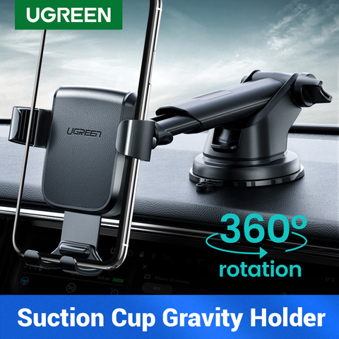 UGREEN Car Phone Holder No Magnetic Gravity Stand in the Car Suction Cup Support Holder for Your Mobile Phone Xiaomi iPhone X 11 ► Photo 1/6