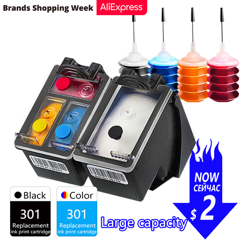 GraceMate Ink Cartridge Compatible for Hp 301 Deskjet 1510 1511 1512 1513 1514 1517 3050 3054 3060 4500 4501 4502 4503 Printer ► Photo 1/6